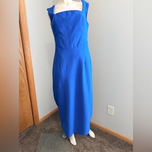 Elliatt Vibrant Blue Square Neck Midi Dress